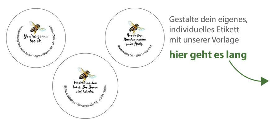 Hochranddeckel (Twist-Off deep) 66mm Biene