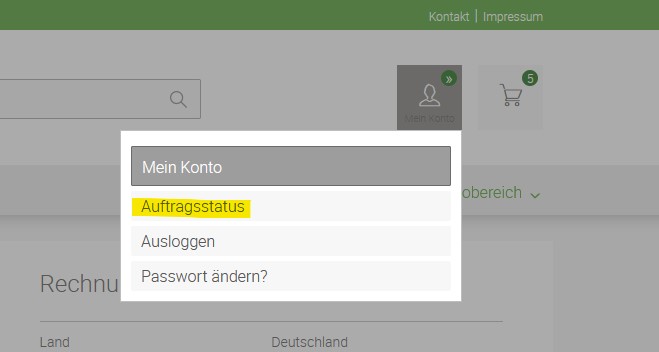 Auftragsstatus