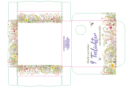 Teelicht-Umverpackung 9 Stück Blumen