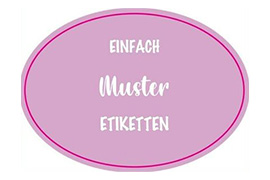 Ovales Etikett Namen pastell rosa 055-038,5