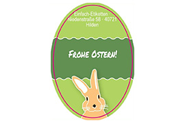 Ovales Etikett Osterhase 055-038,5