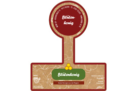Siegeletikett Honig rotbraun 150-125