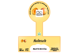 Siegeletikett Frucht freigestellt 150-125