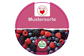 Rundes Etikett Marmelade gerade 50mm mit/ohne Logo