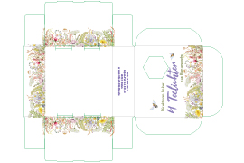 Teelicht-Umverpackung 4 Stück Blumen