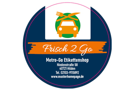 Rundes Etikett Hintergrundfarbe ToGo 70mm mit/ohne Logo