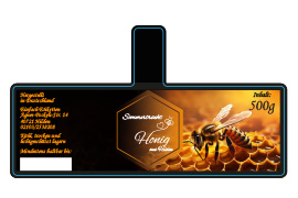 Siegeletikett  Honig dunkle Biene 140-076