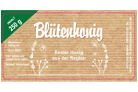 Eckiges Etikett Honig Packpapier 080-040