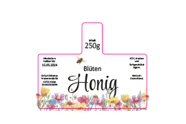 Siegeletikett Honig Aquarellblume 080-063