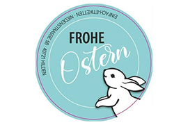Rundes Etikett Frohe Ostern 70mm
