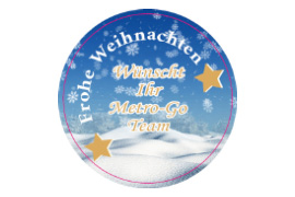 Rundes Etikett Schneelandschaft 50mm