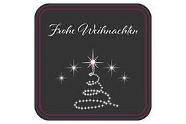 LED-Untersetzer Quadrat 'Glitzertanne'