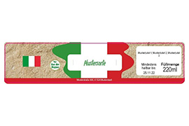 Eckiges Etikett landestypisch 160-035