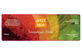 Eckiges Etikett Herbstblätter 140-046