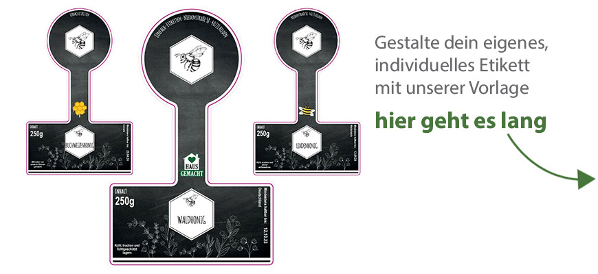 Siegeletikett Honig Kreidetafel 126-080