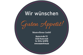 Rundes Etikett Hintergrundfarbe Gruß 70mm