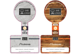 Siegeletikett Bildhintergrund 163-090 mit/ohne Logo