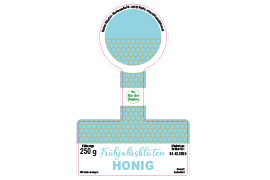 Siegeletikett Honig Farbe mit Gold 126-080