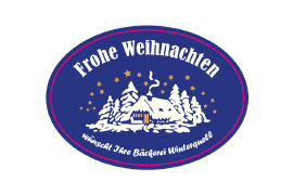 Ovales Etikett Schneehaus 055-038,5