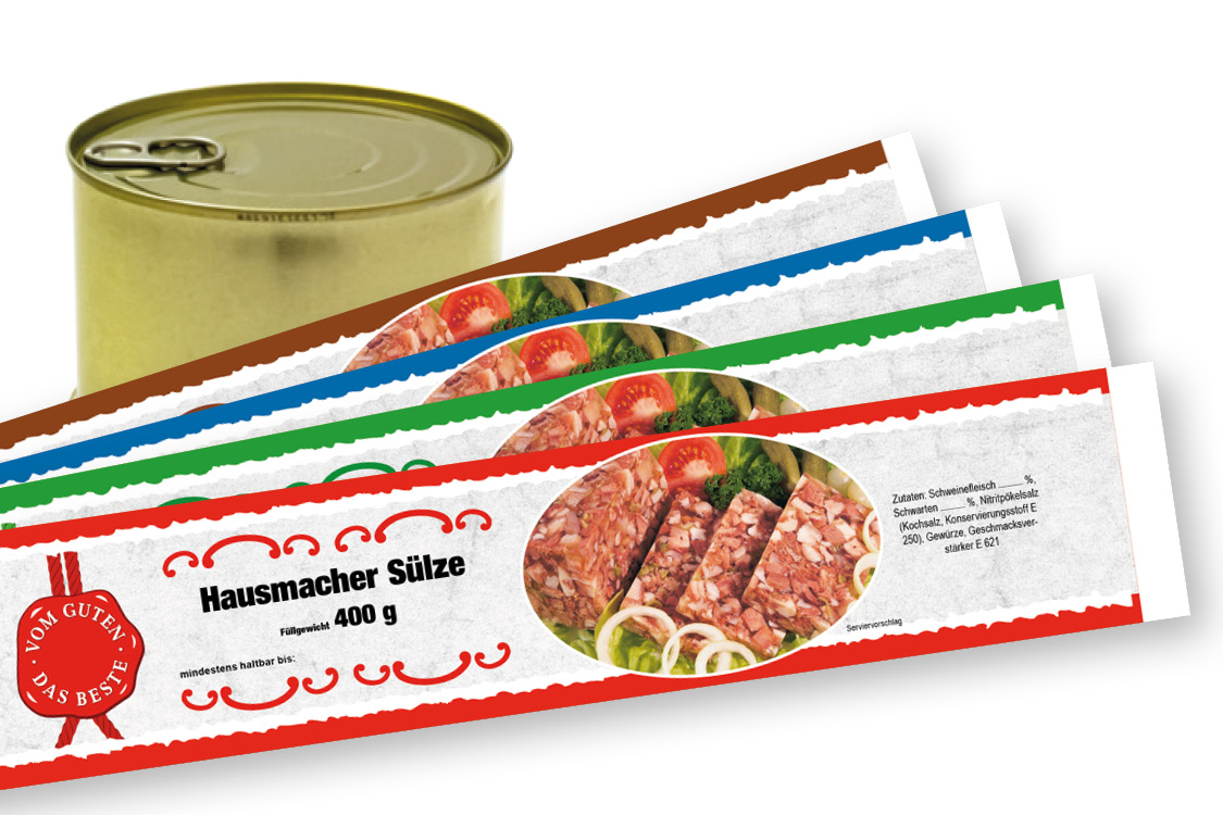 Banderole für Falzdeckeldose FDD 99/63 ROM