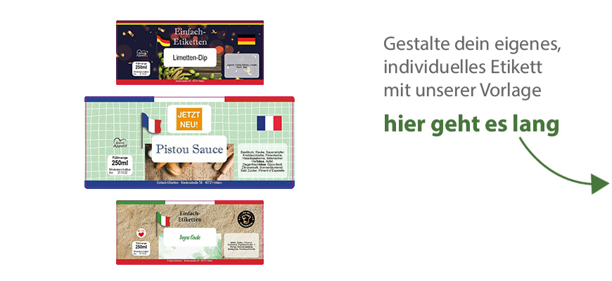 Eckiges Etikett landestypisch 167-073 mit/ohne Logo