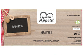 Eckiges Etikett Karotuch 167-073 mit/ohne Logo