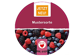 Rundes Etikett Marmelade gerade 70mm mit/ohne Logo