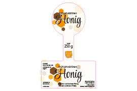 Siegeletikett Honig orangene Waben 126-080