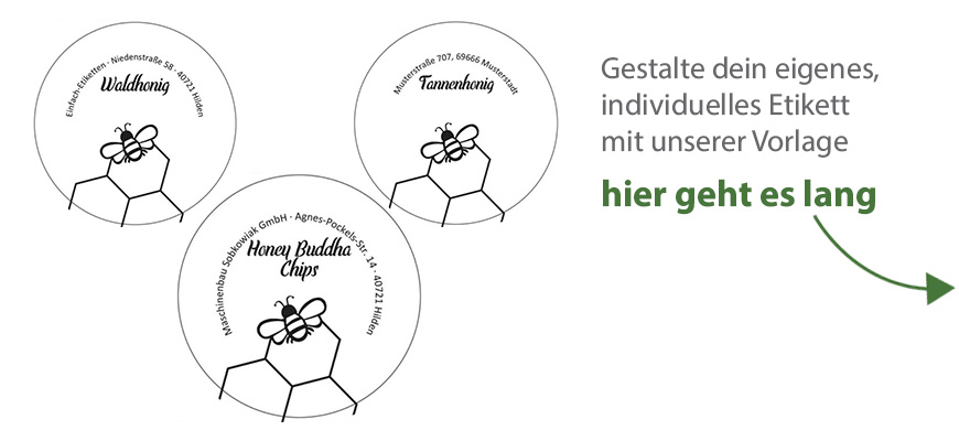 Twist off Deckel 82mm Biene auf Waben