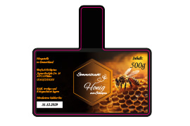 Siegeletikett Honig dunkle Biene 080-075