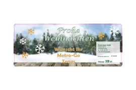 Eckiges Etikett Winterwald 185-073