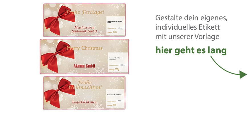 Eckiges Etikett Schleife 185-073