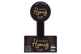 Siegeletikett Honig edel mit Gold 126-080