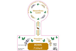 Siegeletikett Honig Blüten 150-125 mit/ohne Logo