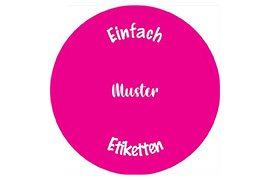 Rundes Etikett Namen pastell 35mm