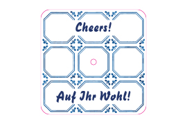 LED-Untersetzer Quadrat 'Blaue Kacheln'