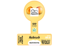 Siegeletikett Frucht freigestellt 104-080