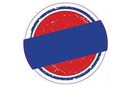 Rundes Etikett Stempel zweifarbig 70mm