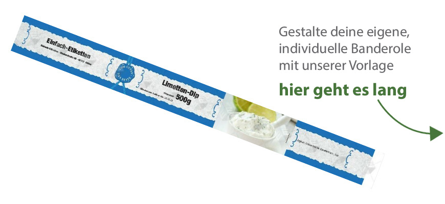 Banderole für Falzdeckeldose FDD 99/33 ROM