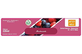 Eckiges Etikett Marmelade diagonal 160-035 mit/ohne Logo