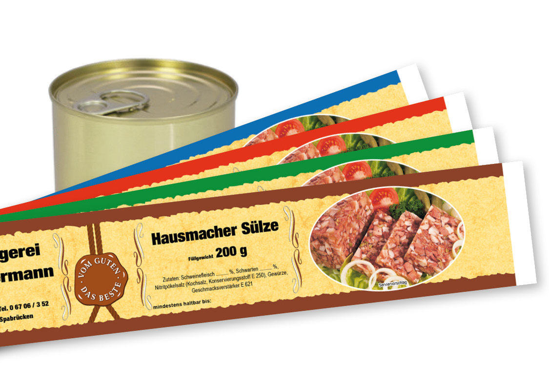 Banderole für Falzdeckeldose FDD 73/58 PARIS