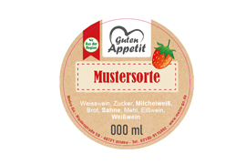 Rundes Etikett Früchtezeit 50mm mit/ohne Logo