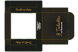 Teelicht-Umverpackung 9 Stück schwarz edel