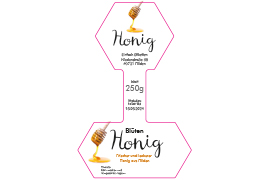 Siegeletikett Wabe Honig Löffel 127-082