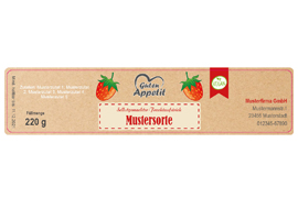 Eckiges Etikett Früchtezeit 160-035 mit/ohne Logo