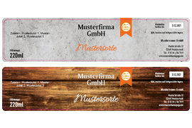 Eckiges Etikett Bildhintergrund 160-035 mit/ohne Logo