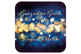 LED-Untersetzer Quadrat 'Glitter'