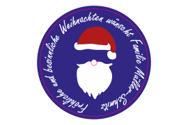 LED-Untersetzer Kreis 'Weihnachtsmann'