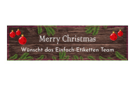 Eckiges Etikett Weihnachtskugeln 180-050
