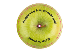 LED-Untersetzer Kreis 'Obst'